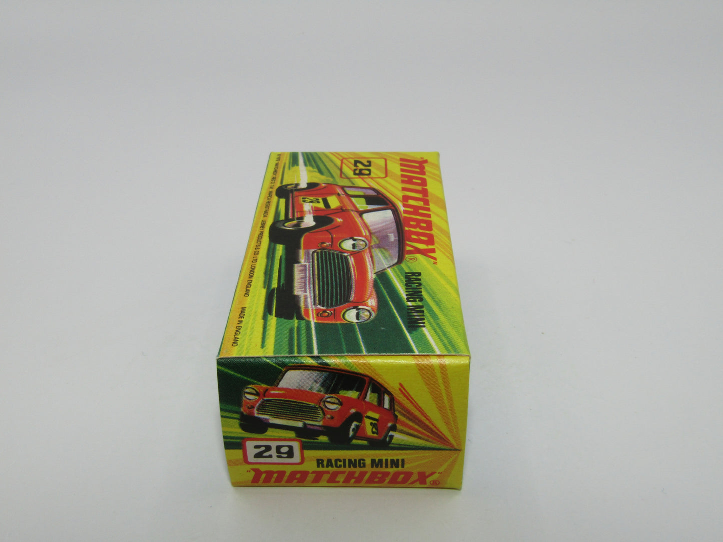 Matchbox Superfast No 29B Racing Mini Orange-Red IVORY Interior