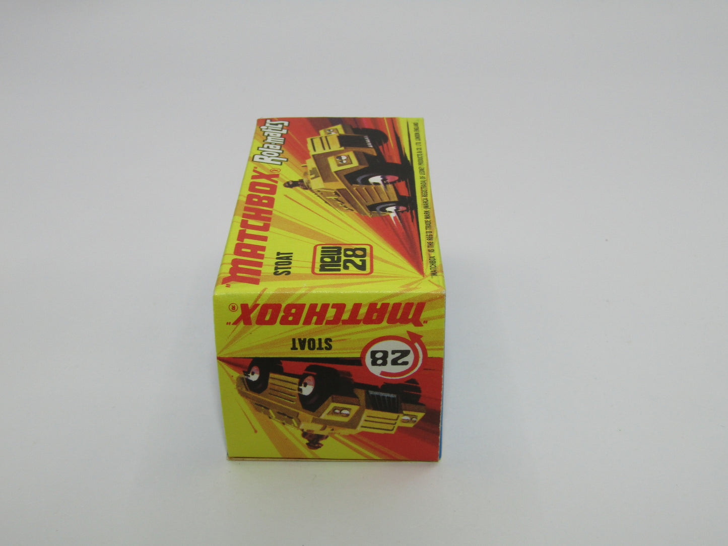 Matchbox Superfast No 28B Stoat, Gold, UNPAINTED BASE, Chrome Hubs