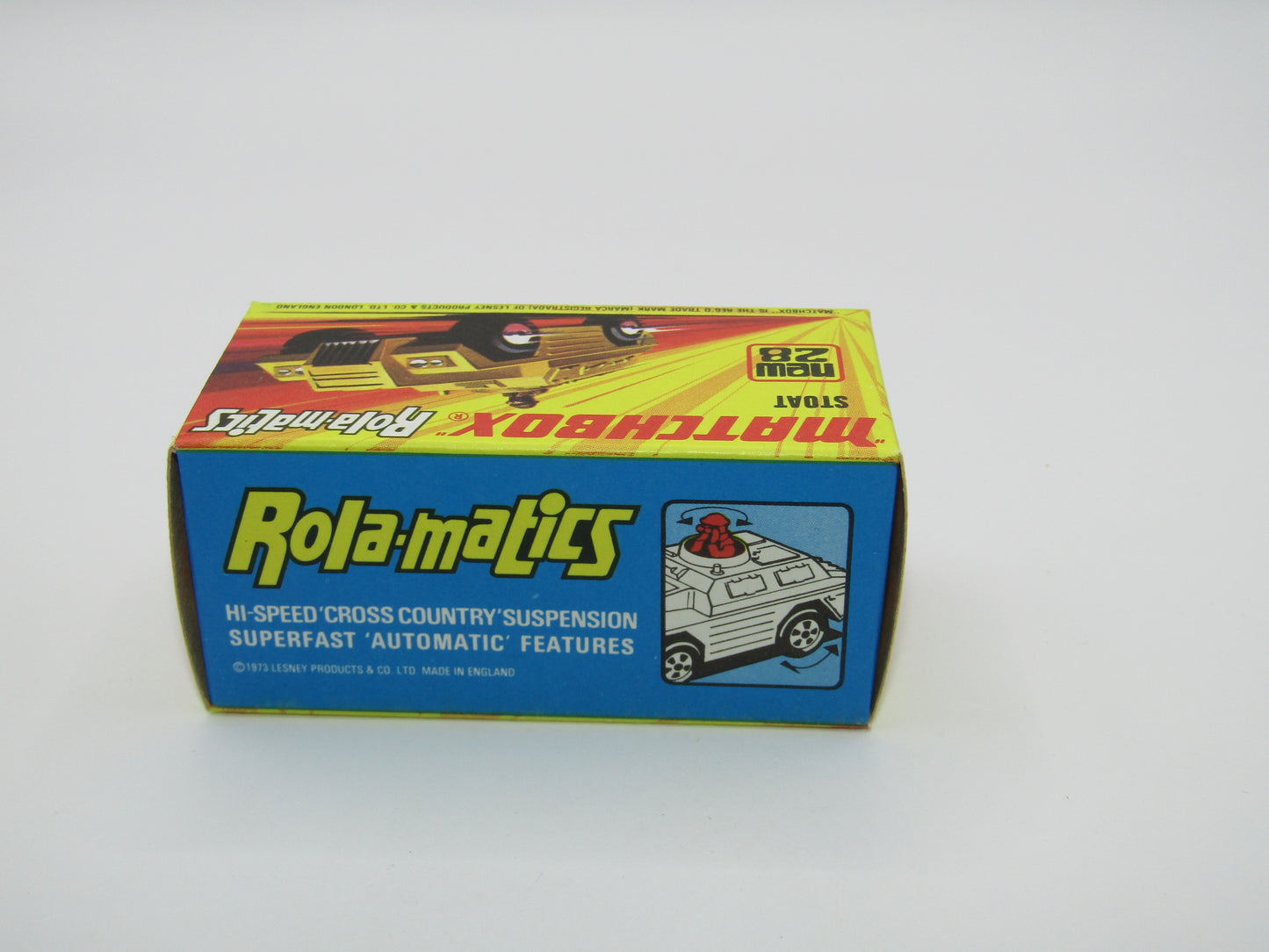 Matchbox Superfast No 28B Stoat, Gold, UNPAINTED BASE, Chrome Hubs