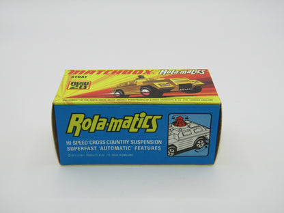 Matchbox Superfast No 28B Stoat, Gold, UNPAINTED BASE, Chrome Hubs