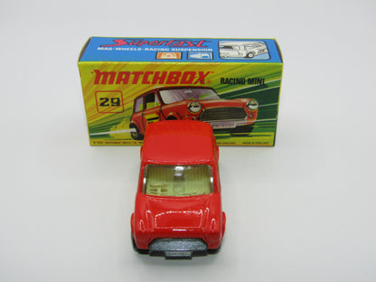 Matchbox Superfast No 29B Racing Mini DARK Orange ORANGE Outline Label