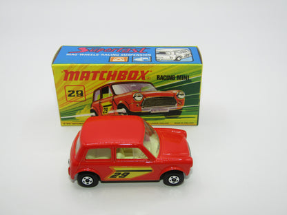 Matchbox Superfast No 29B Racing Mini DARK Orange ORANGE Outline Label