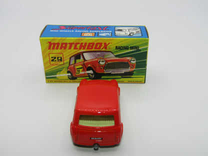Matchbox Superfast No 29B Racing Mini DARK Orange ORANGE Outline Label