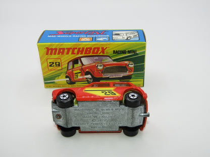 Matchbox Superfast No 29B Racing Mini DARK Orange ORANGE Outline Label
