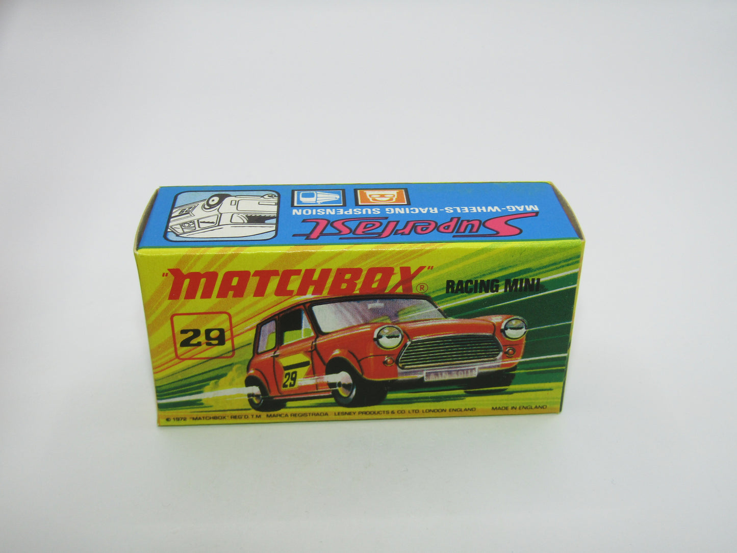 Matchbox Superfast No 29B Racing Mini DARK Orange ORANGE Outline Label