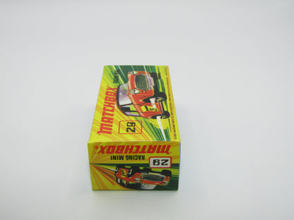 Matchbox Superfast No 29B Racing Mini DARK Orange ORANGE Outline Label