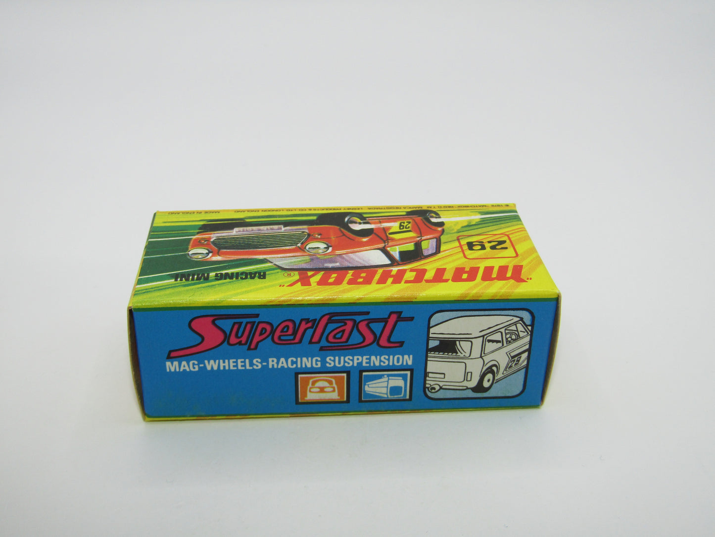 Matchbox Superfast No 29B Racing Mini DARK Orange ORANGE Outline Label