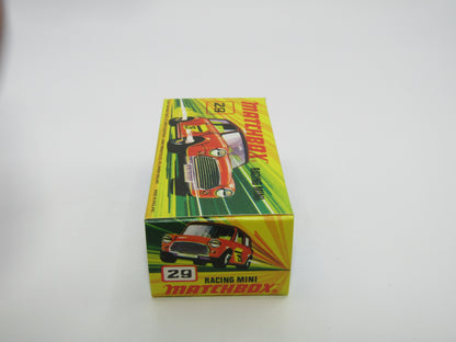 Matchbox Superfast No 29B Racing Mini DARK Orange ORANGE Outline Label