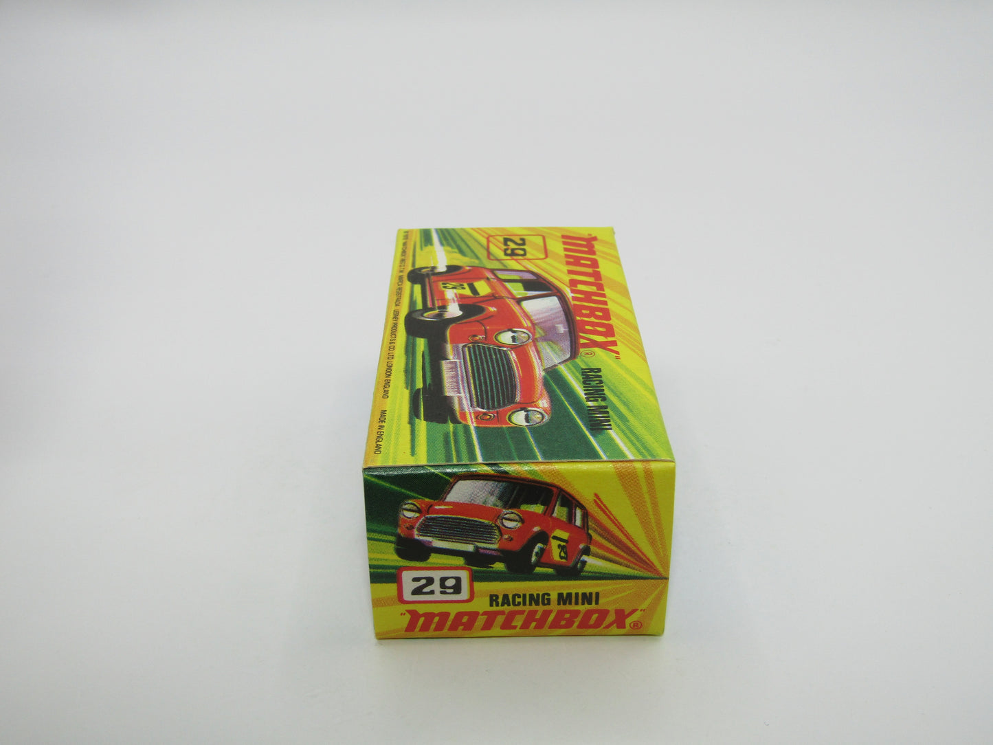 Matchbox Superfast No 29B Racing Mini DARK Orange Green Outline Label