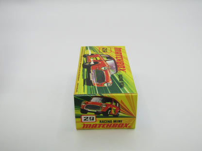 Matchbox Superfast No 29B Racing Mini DARK Orange Green Outline Label