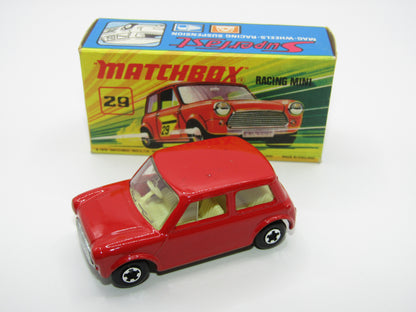 Matchbox Superfast No 29B Racing Mini Centre Cut Wheels NO LABELS