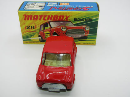 Matchbox Superfast No 29B Racing Mini Centre Cut Wheels NO LABELS