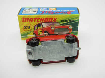 Matchbox Superfast No 29B Racing Mini Centre Cut Wheels NO LABELS