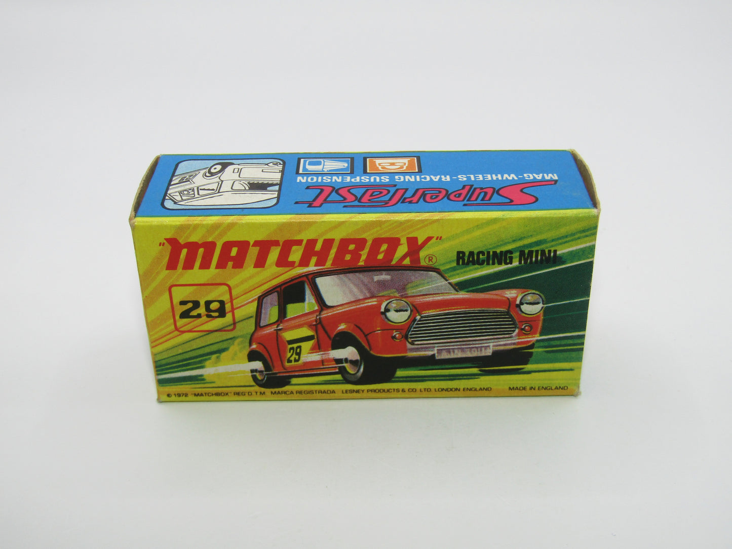 Matchbox Superfast No 29B Racing Mini Centre Cut Wheels NO LABELS