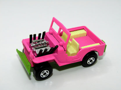 Matchbox Superfast 2B Jeep Hot Rod Hot Pink Medium Green Base