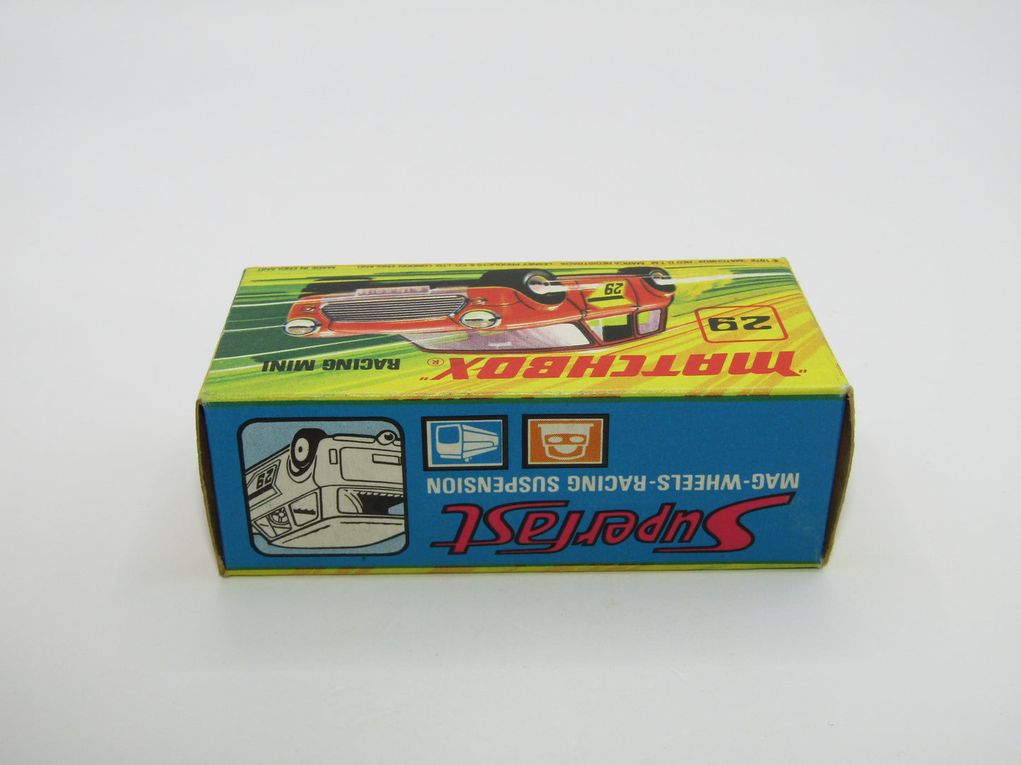 Matchbox Superfast No 29B Racing Mini Centre Cut Wheels NO LABELS