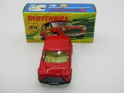 Matchbox Superfast No 29B Racing Mini Very Dark Red 5 Spoke Wheels