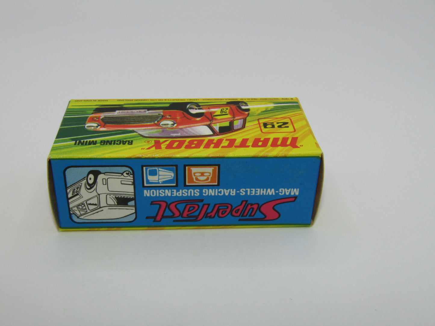 Matchbox Superfast No 29B Racing Mini Very Dark Red 5 Spoke Wheels