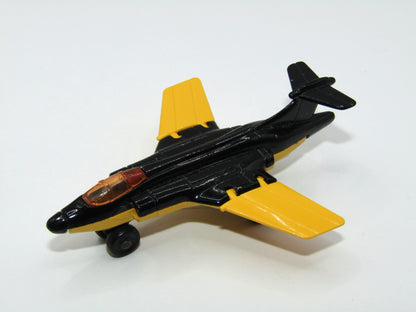 Matchbox Superfast 2D S2 Jet Dark Amber Windows Yellow & Black