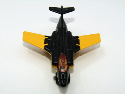 Matchbox Superfast 2D S2 Jet Dark Amber Windows Yellow & Black