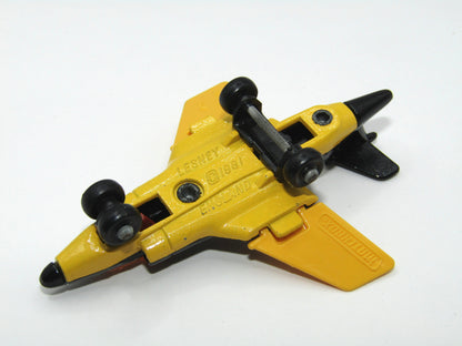 Matchbox Superfast 2D S2 Jet Dark Amber Windows Yellow & Black