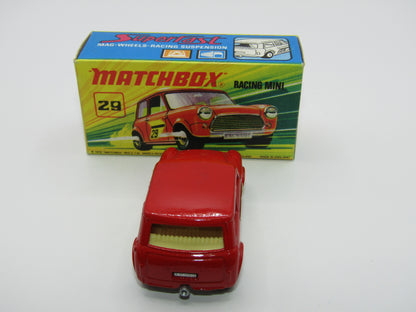 Matchbox Superfast No 29B Racing Mini DARK DULL RED Centre Cut Wheels
