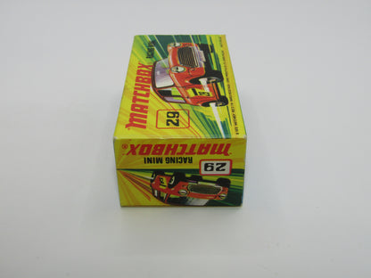 Matchbox Superfast No 29B Racing Mini DARK DULL RED Centre Cut Wheels