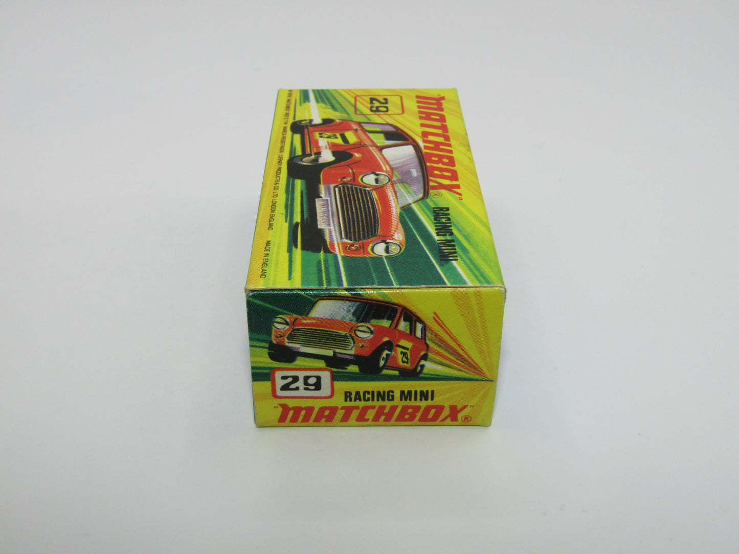 Matchbox Superfast No 29B Racing Mini DARK DULL RED Centre Cut Wheels