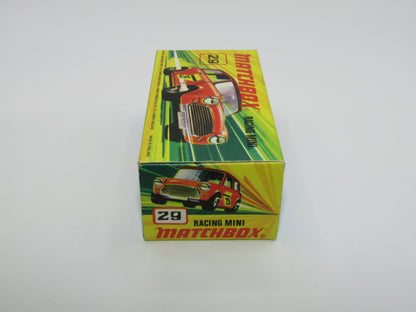 Matchbox Superfast No 29B Racing Mini DARK DULL RED Centre Cut Wheels