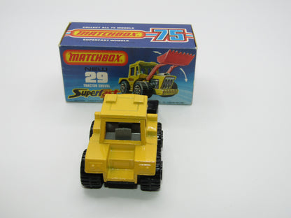Matchbox Superfast No 29c Tractor Shovel SILVER GREY Interior YELLOW Body