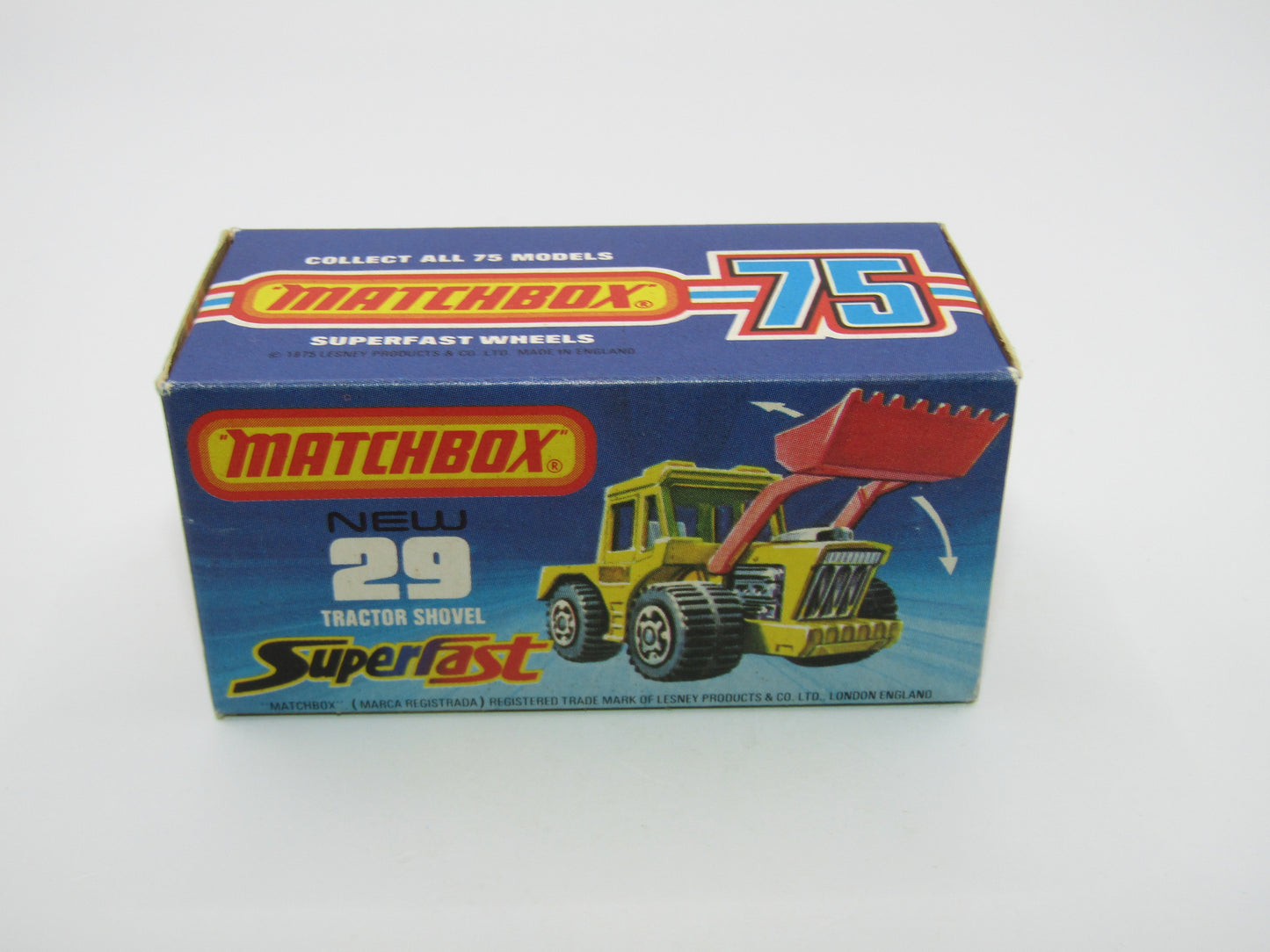 Matchbox Superfast No 29c Tractor Shovel SILVER GREY Interior YELLOW Body