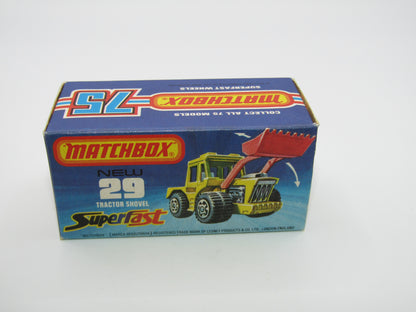 Matchbox Superfast No 29c Tractor Shovel SILVER GREY Interior YELLOW Body