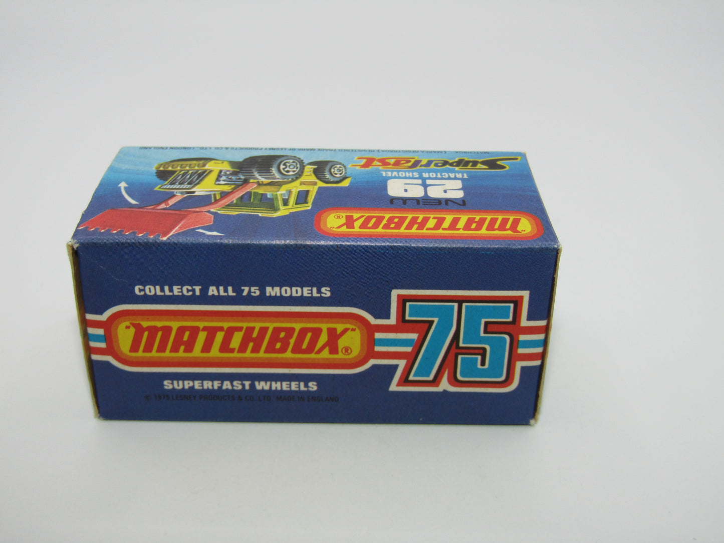 Matchbox Superfast No 29c Tractor Shovel SILVER GREY Interior YELLOW Body