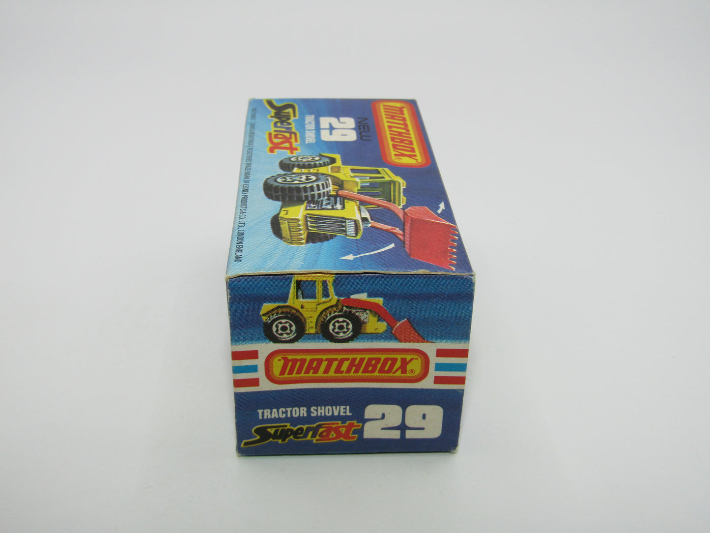 Matchbox Superfast No 29c Tractor Shovel SILVER GREY Interior YELLOW Body
