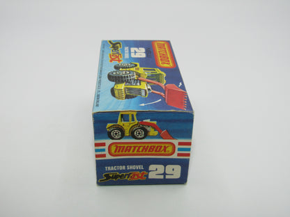 Matchbox Superfast No 29c Tractor Shovel SILVER GREY Interior YELLOW Body