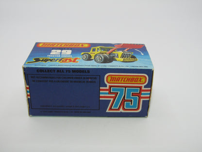 Matchbox Superfast No 29c Tractor Shovel SILVER GREY Interior YELLOW Body