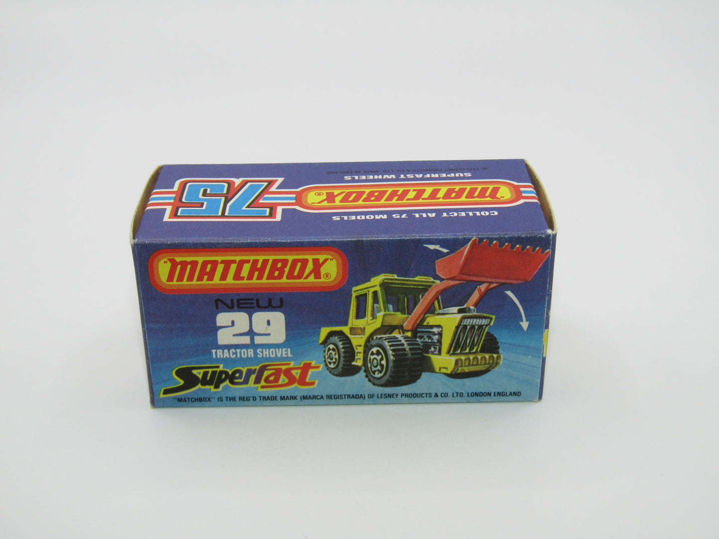 Matchbox Superfast No 29c Tractor Shovel LIME GREEN Yellow Base