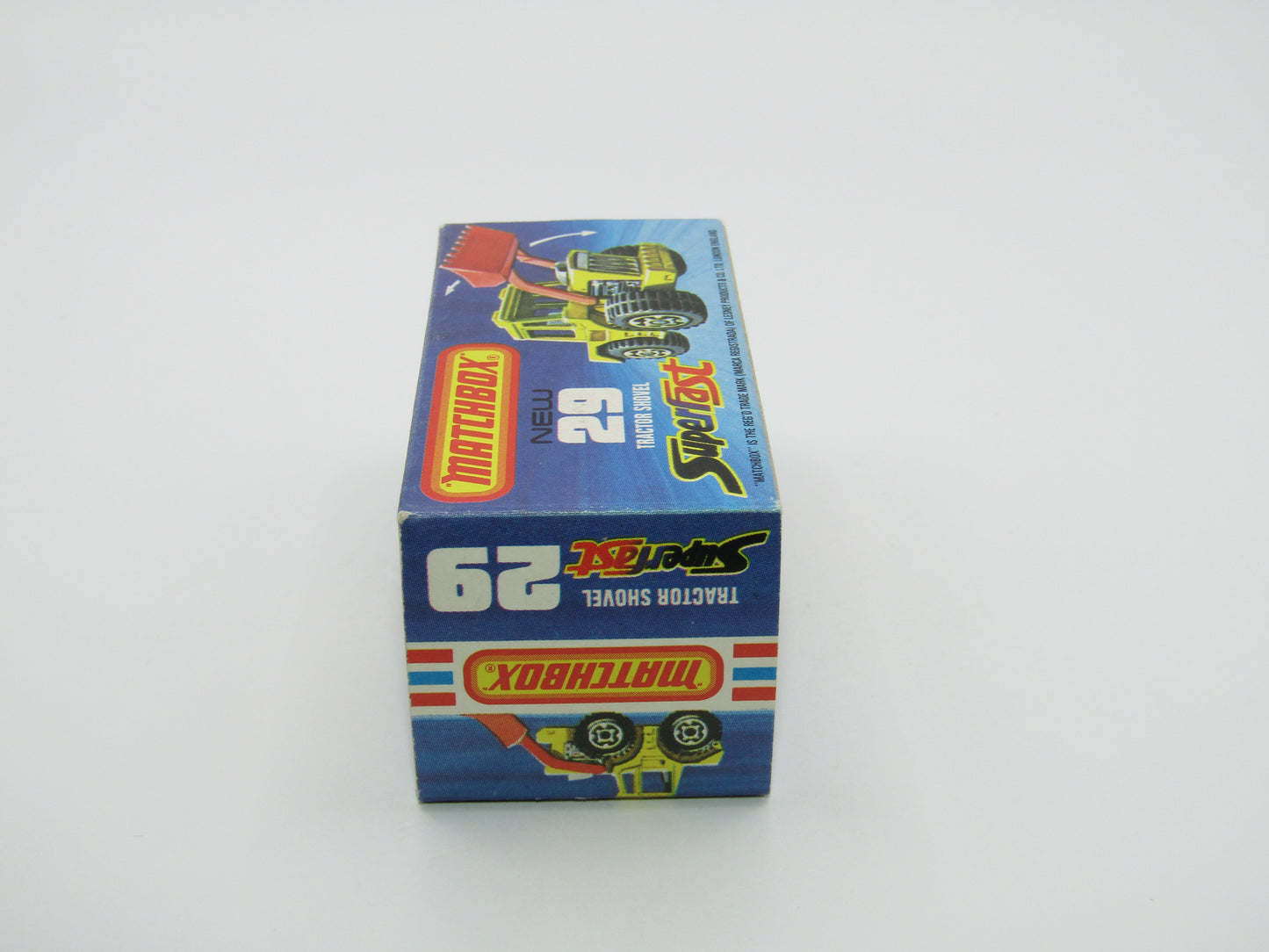 Matchbox Superfast No 29c Tractor Shovel LIME GREEN Yellow Base