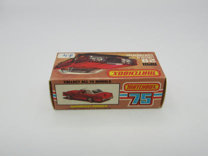 Matchbox Superfast No 28C Lincoln Continental, DARK PINK, Beige Interior