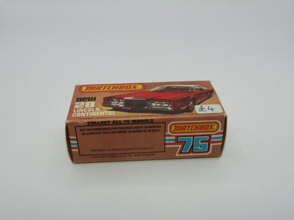 Matchbox Superfast No 28C Lincoln Continental, DARK PINK, Beige Interior