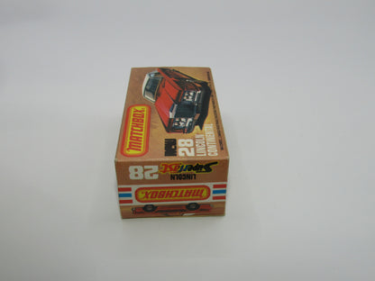 Matchbox Superfast No 28C Lincoln Continental, DARK RUBY RED, Beige Interior