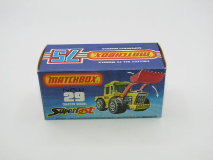 Matchbox Superfast No 29C Tractor Shovel MAROON Shovel PALE YELLOW Base