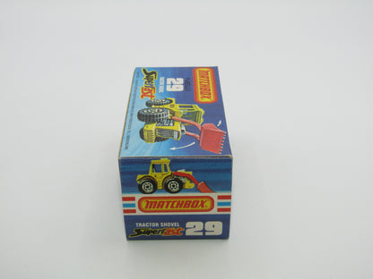 Matchbox Superfast No 29C Tractor Shovel MAROON Shovel PALE YELLOW Base