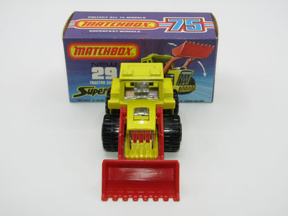 Matchbox Superfast No 29C Tractor Shovel BLACK Wheel Hubs