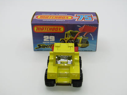 Matchbox Superfast No 29C Tractor Shovel BLACK Wheel Hubs