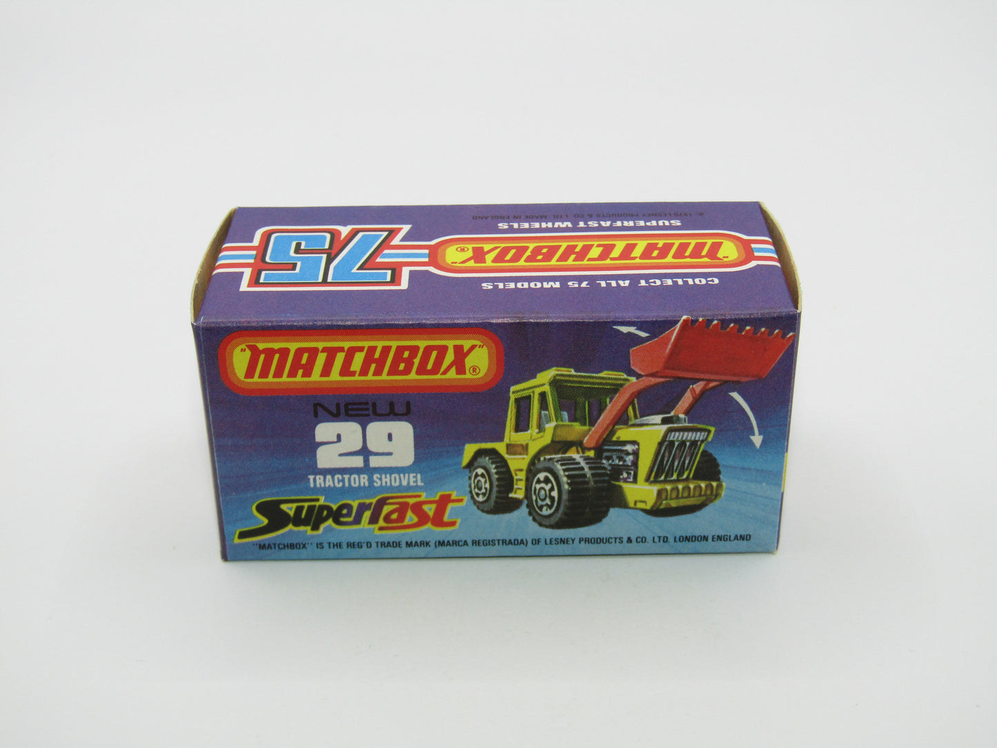 Matchbox Superfast No 29C Tractor Shovel BLACK Wheel Hubs