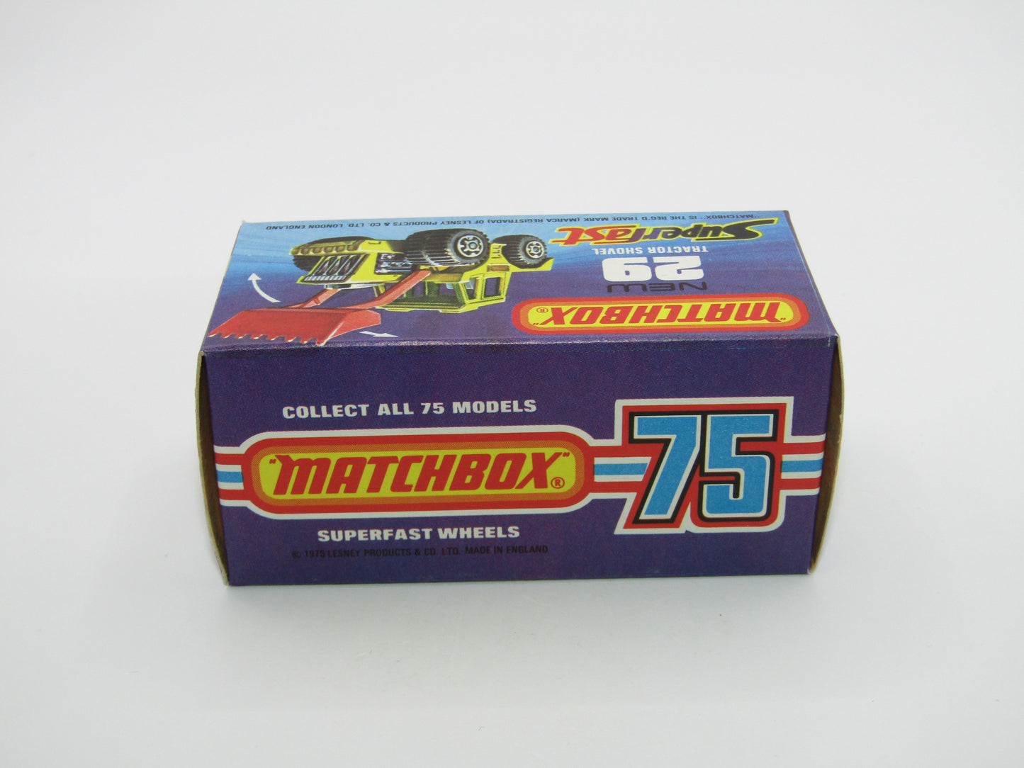 Matchbox Superfast No 29C Tractor Shovel BLACK Wheel Hubs