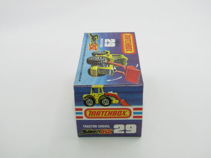 Matchbox Superfast No 29C Tractor Shovel BLACK Wheel Hubs