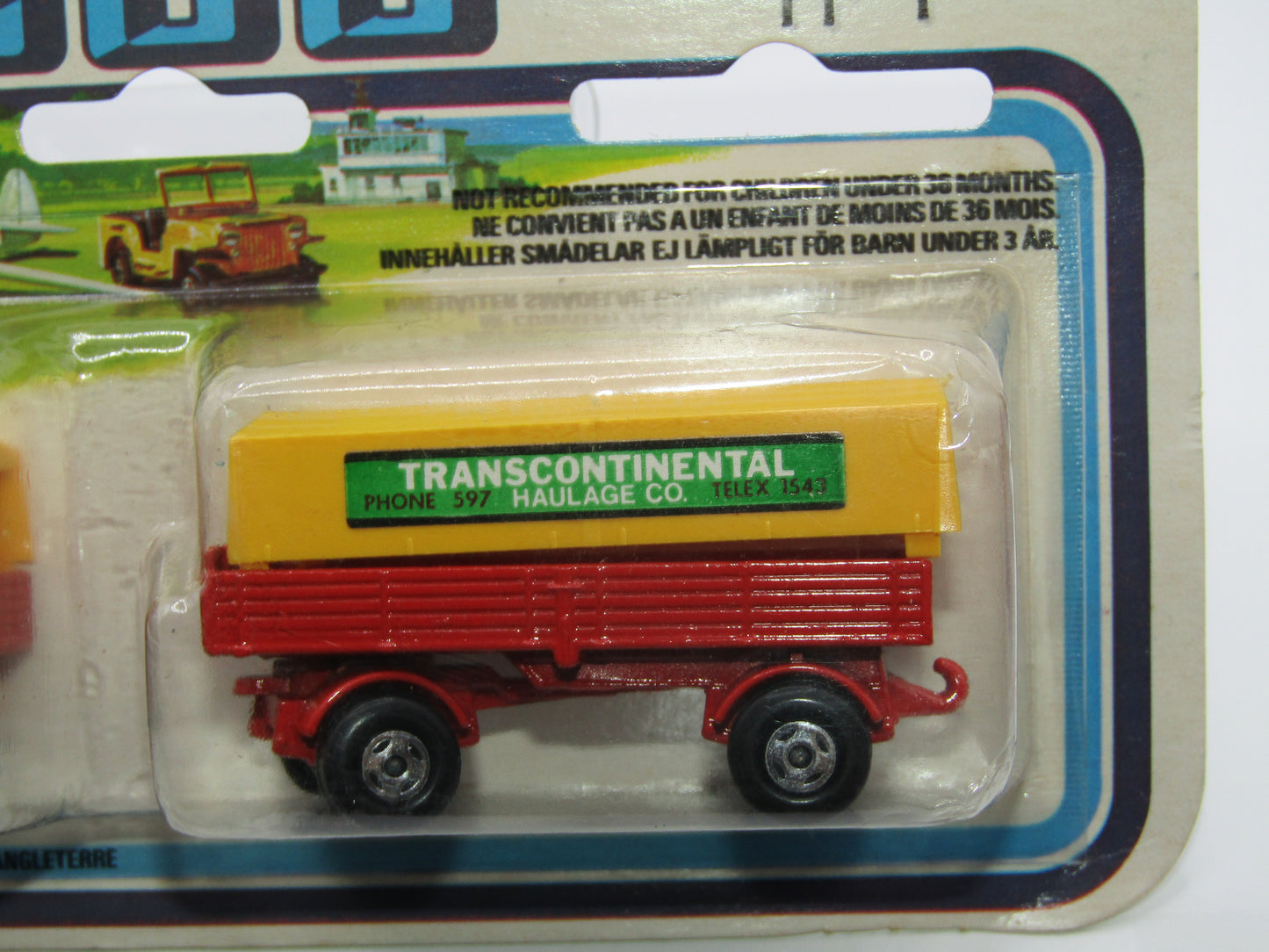 Matchbox Superfast Twin Pack TP-1 Mercedes Truck & Trailer - Red DARK YELLOW CANOPY