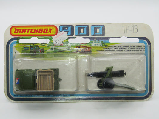 Matchbox Superfast Twin Pack TP-13 Unimog & Field Car with A Label & Gun Pack